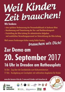 Plakat Demo Weltkindertag Personalschlüssel